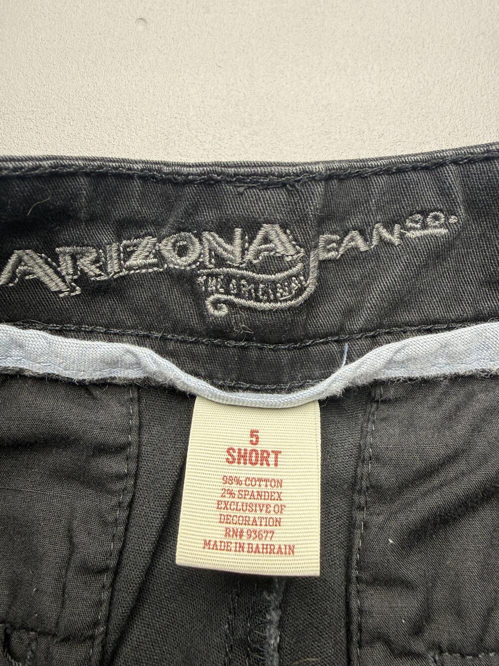 Arizona Jean Co. Pants Juniors 5 Short Gray Twill Chino Bootcut Stretch Casual - Picture 3 of 11